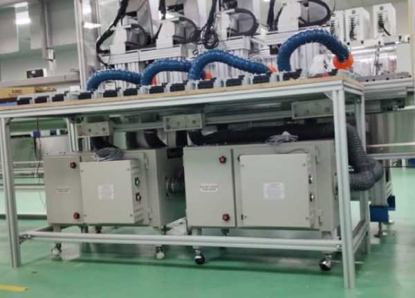 FumeKiller® model FK500IM being used as a soldering fume extractor